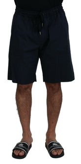 Dolce & Gabbana Blue Bermuda Mid Waist Casual Shorts -   -  Dolce & Gabbana.